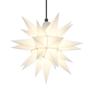 Adventsstjerne udendørs hvid 40 cm