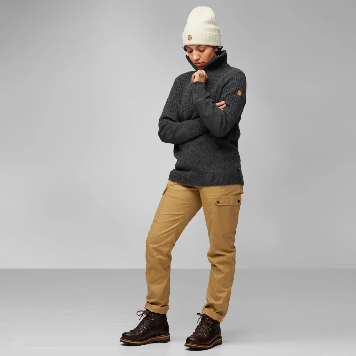 Fjällräven Övik Half Zip Knit W Strik - Billede 9
