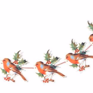 Gammeldags juleguirlande robin