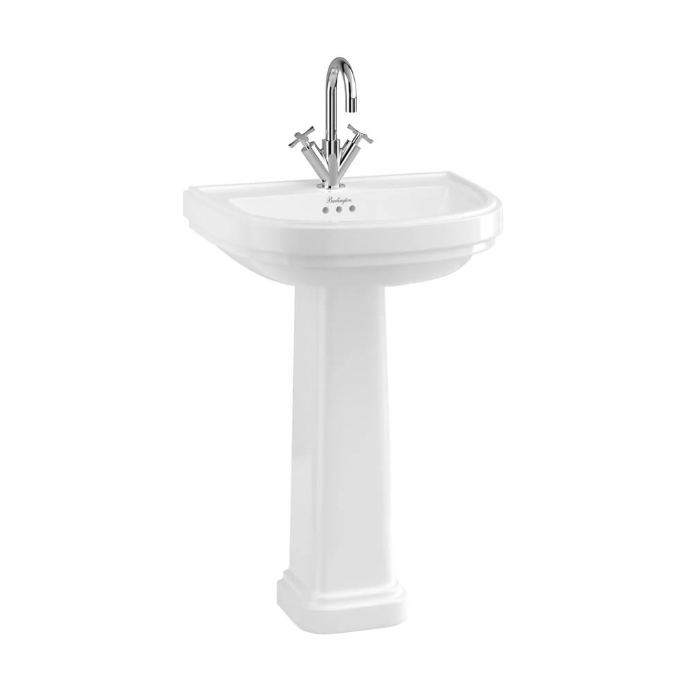 Vask Burlington Riviera 58 cm afrundet inkl. søjle - Billede 2