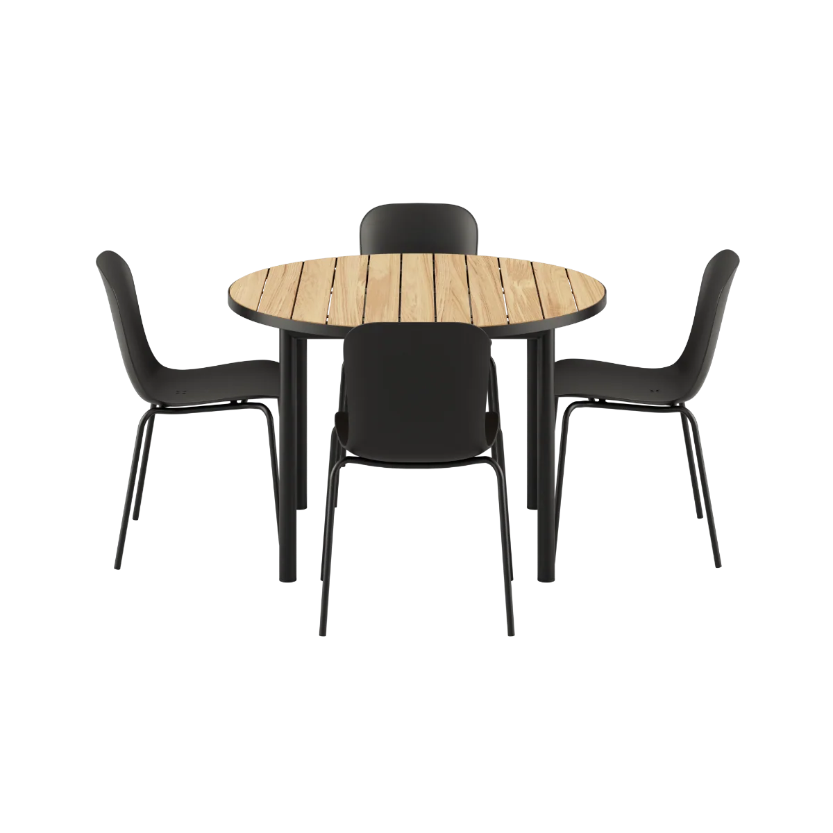 Kirra Dining Table Ø110 Noir & 4 Patio Chair No. One - Billede 6