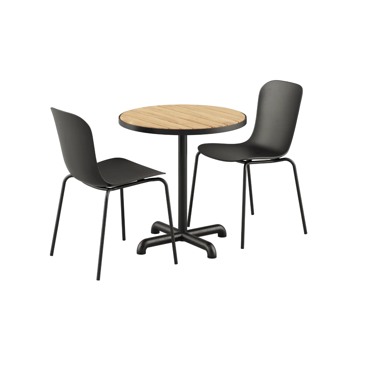 Kirra Cafe Table Noir & 2 Patio Chair No. One - Billede 2