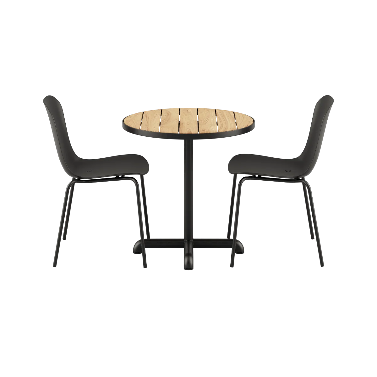 Kirra Cafe Table Noir & 2 Patio Chair No. One - Billede 3