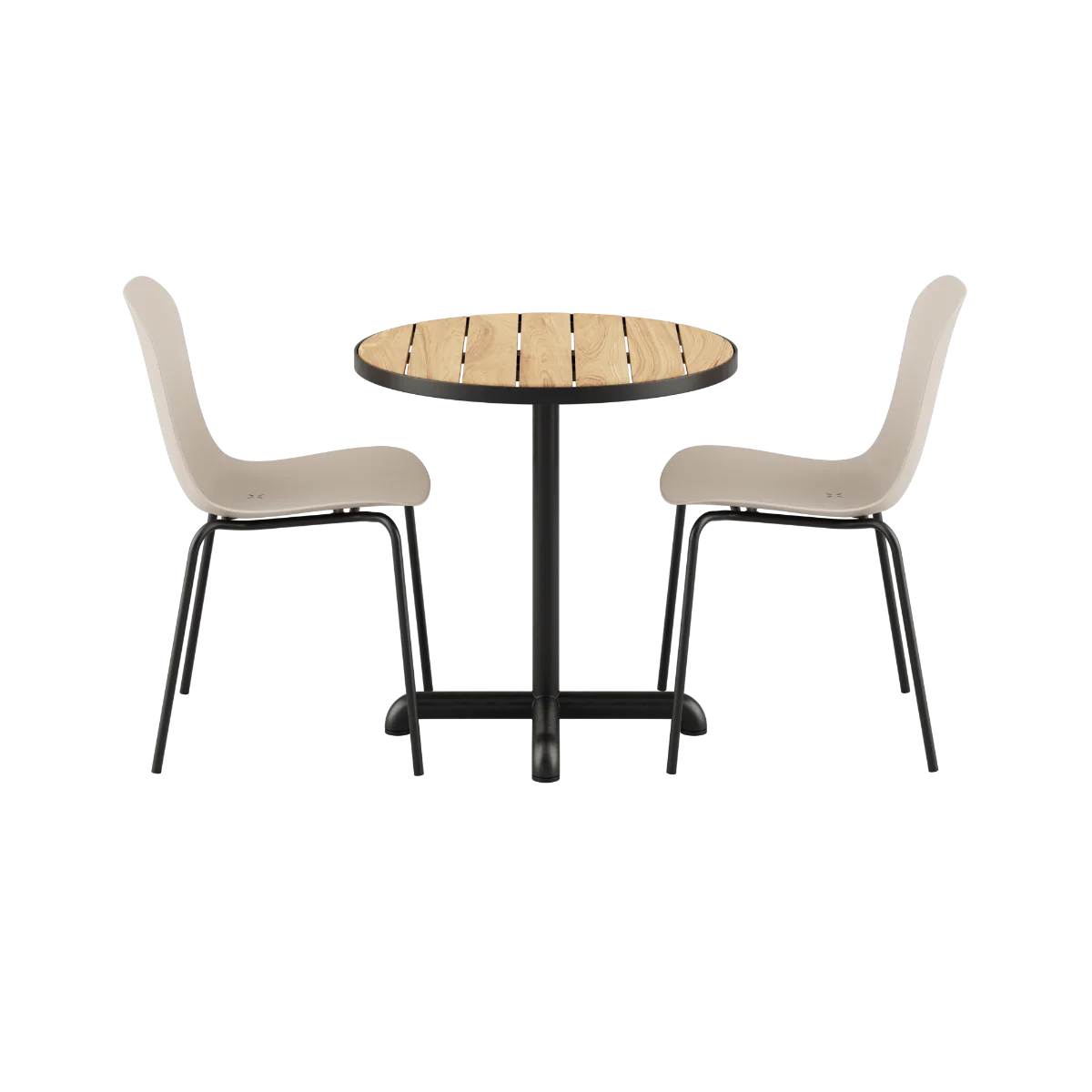 Kirra Cafe Table Noir & 2 Patio Chair No. One - Billede 8